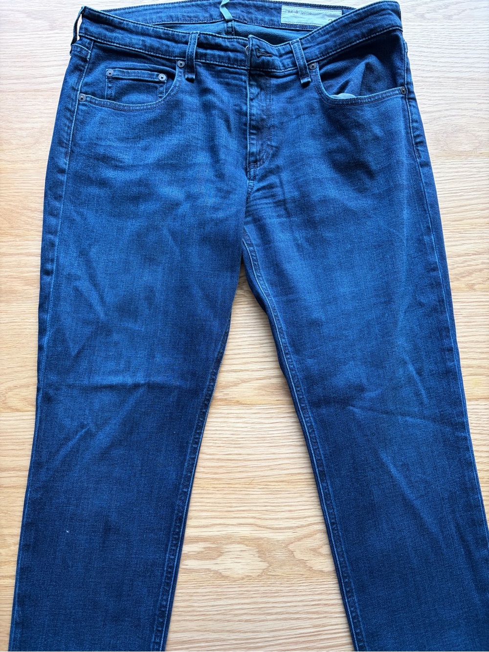 low waist rag & bone Women’s Boyfriend Jeans in Dark Blue Denim
